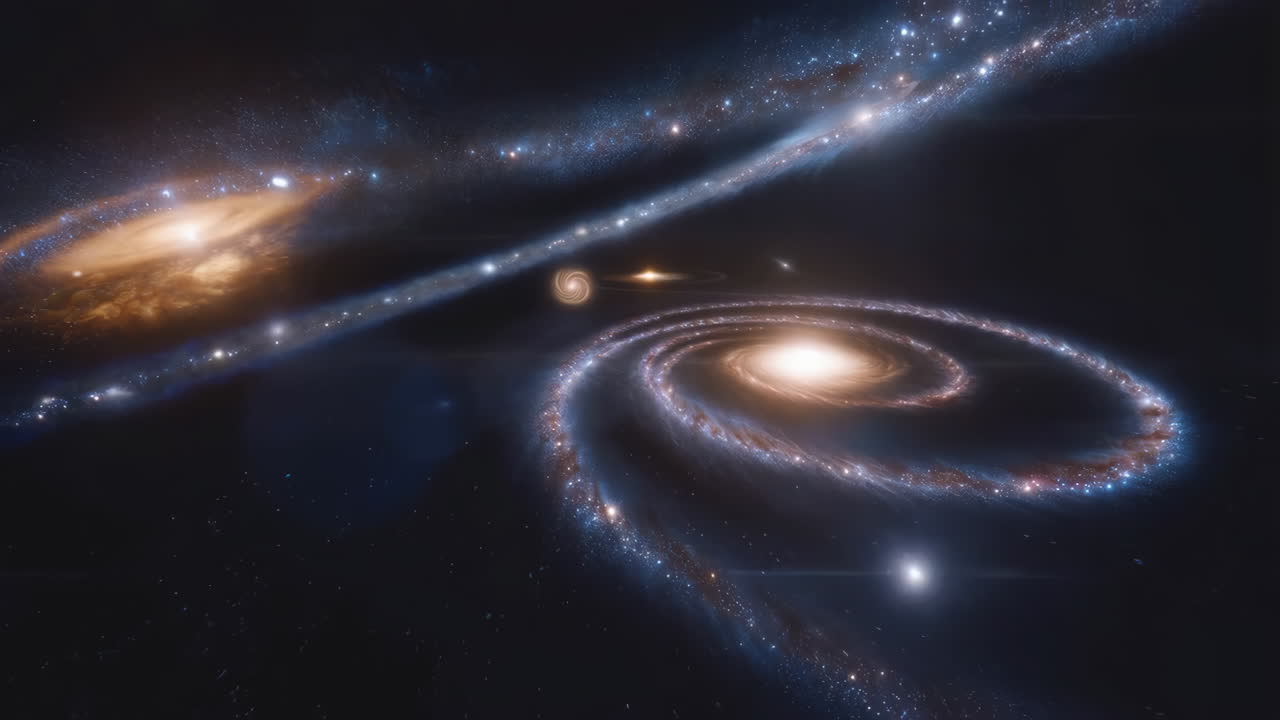 Multiple Galaxies in Deep Space