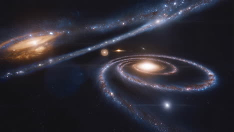 multiple galaxies in deep space