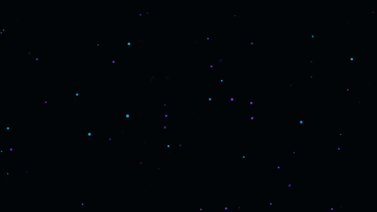 Abstract Motion Background with Floating Purple and Blue Particles
