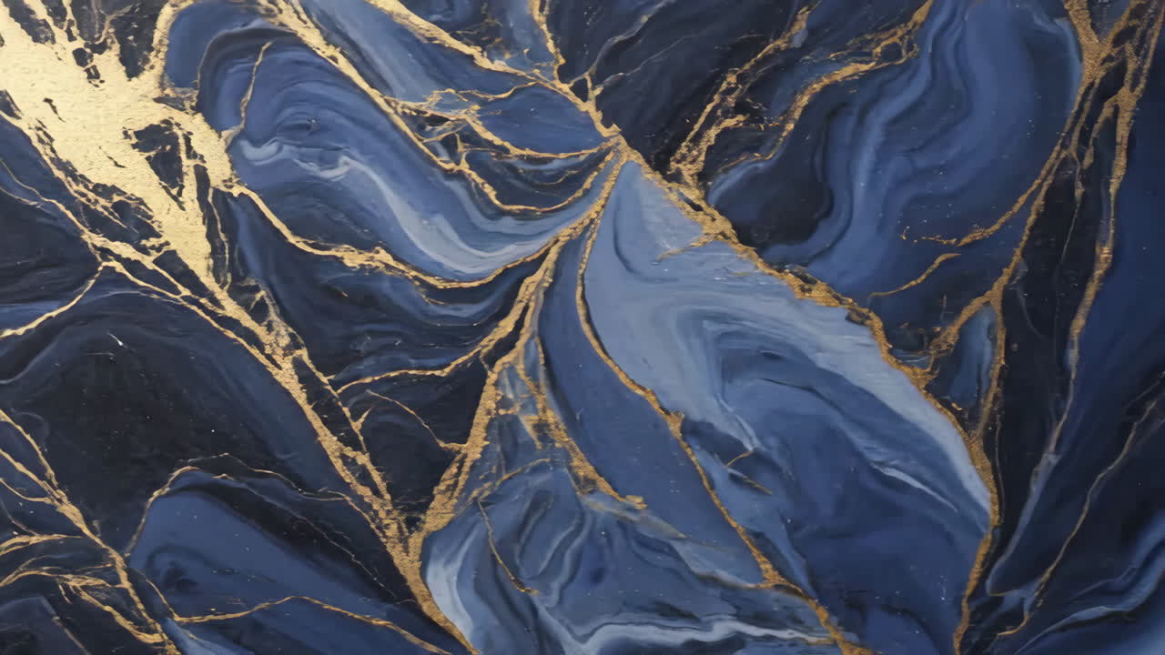 Elegant Blue and Gold Marble Abstract Texture