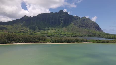 la costa de arena de piedra en hawai invita al ocio junto al tranquilo y acogedor mar turquesa.