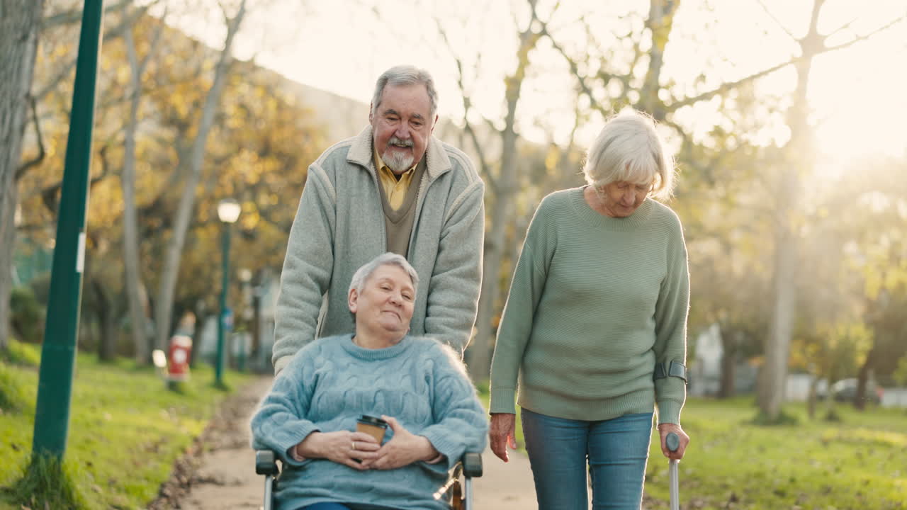 자연, 의료 및 노인 산책