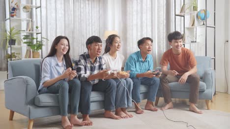 teenagers playing video games