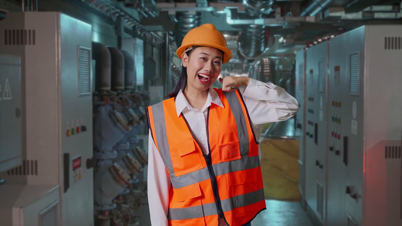 Engineer Calling in a Power Plant