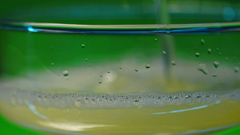 sparkling drink in a glass