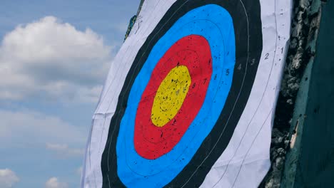 black arrow getting to the center of a target.