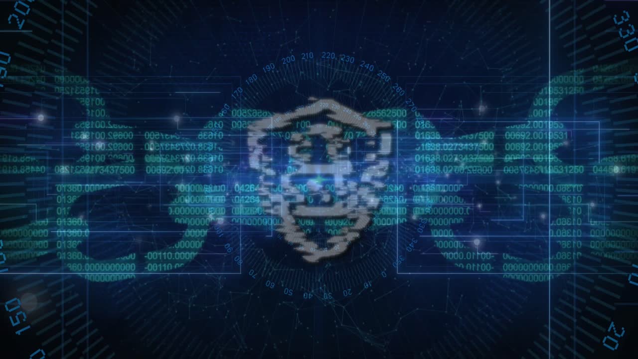 animación del procesamiento de datos a través de un candado