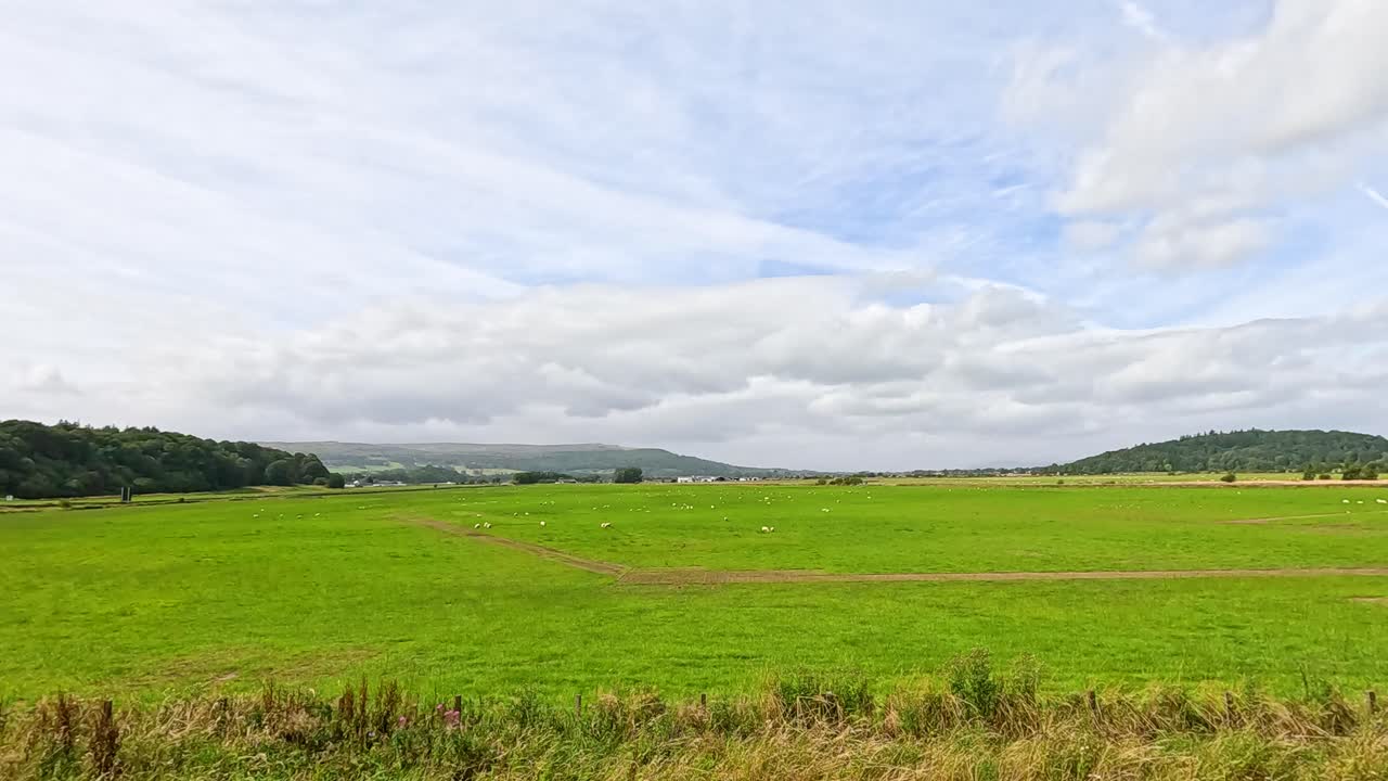 초록색  과 언덕 의 전망