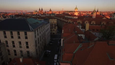 prague and its old town aerial view