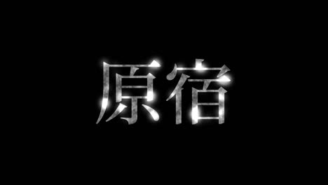 harajuku japón kanji texto japonés animación gráficos en movimiento