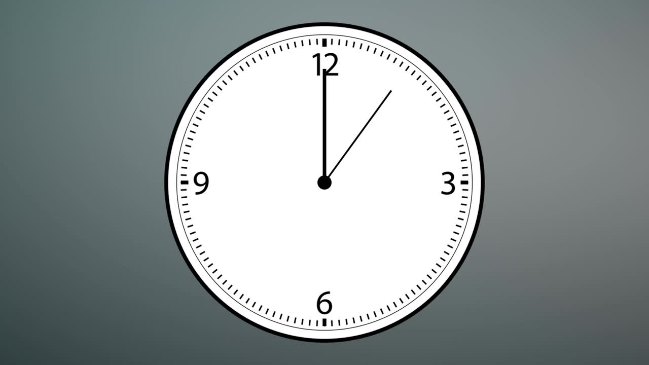 reloj animado - un minuto de imágenes en bucle