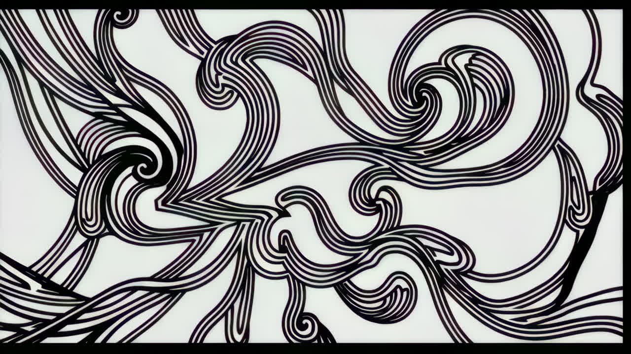 Abstract Line Art Pattern