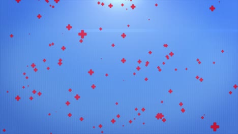abstract background with red plus symbols