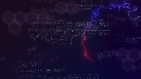 animación del procesamiento de datos científicos sobre un fondo oscuro
