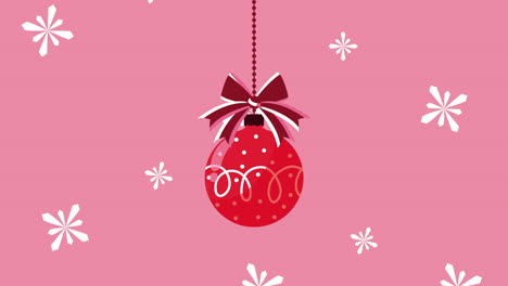 animación de feliz navidad con pelota