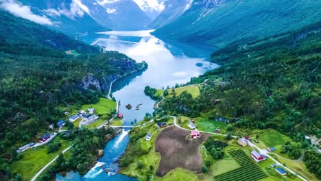 lovatnet lake beautiful nature norway.