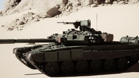 military tank in desert sand