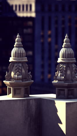 architectural details of a historic building in an urban landscape
