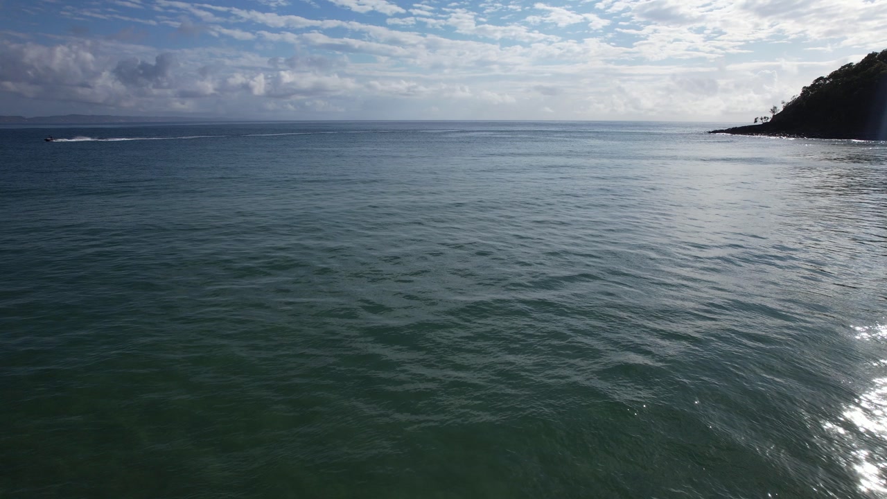 Noosa Heads Main Beach, Seascape In Queensland, Australia - Drone Shot