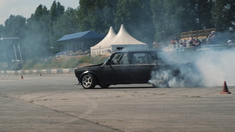 drifting car on a track