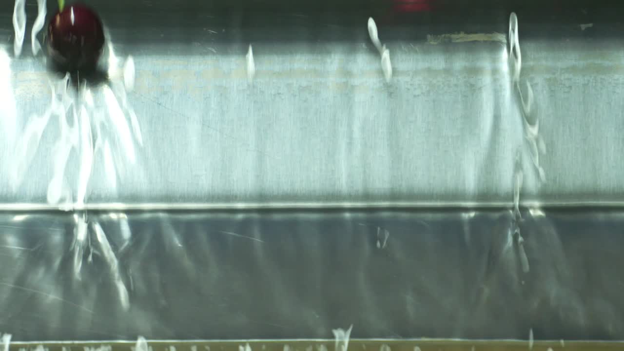 Cherry Factory. Close up, packing, choosing, washing cherries