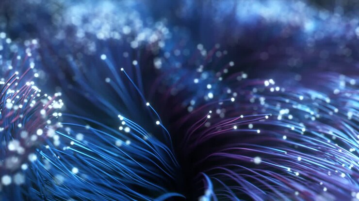 Abstract Fiber Optics Visualization