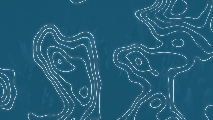 Animation of illuminated wave pattern moving against blue background
