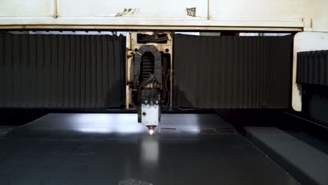 laser cutting machine in operation