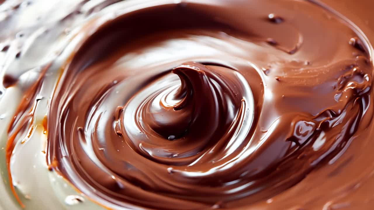 un primer plano de chocolate derretido y crema batida