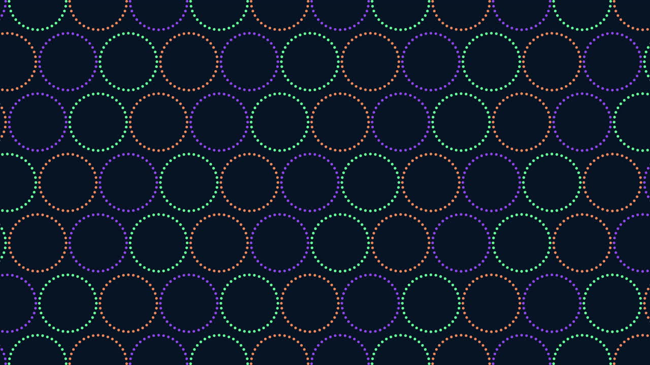 Vibrant floating circles colorful pattern on dark background