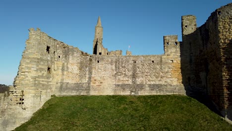 Warkworth-Castle-In-Northumberland,-England,-Vereinigtes-Königreich