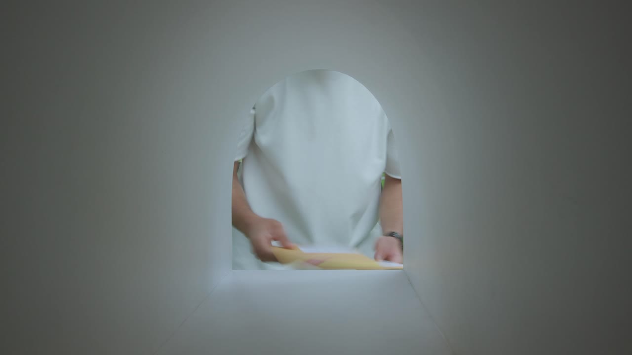 Time Lapse of Postman Putting Parcels in Mailbox and Recipients Collecting Them