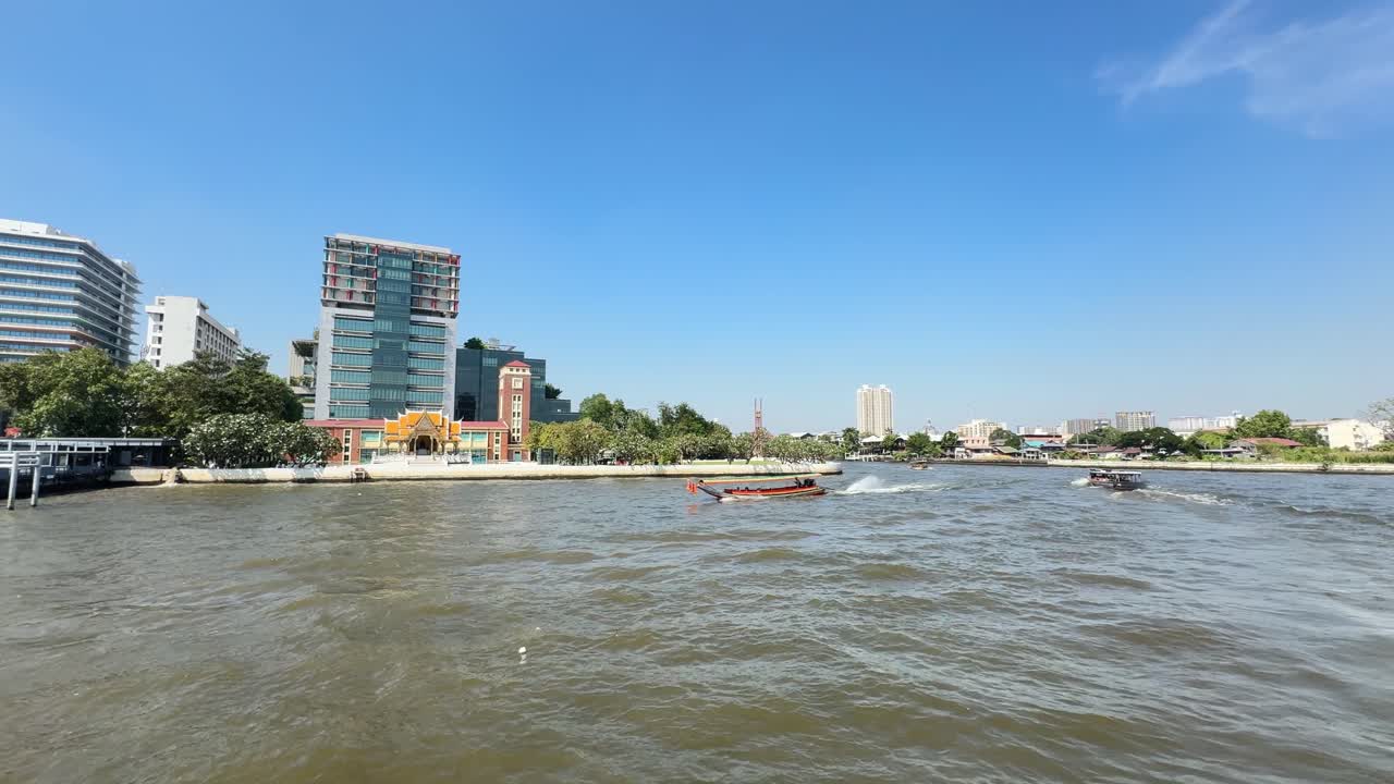 차오프라야 강 관광 보트 크루즈 방 태국 동남아시아