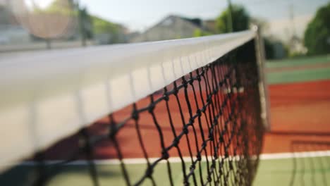 close-up of tennis net