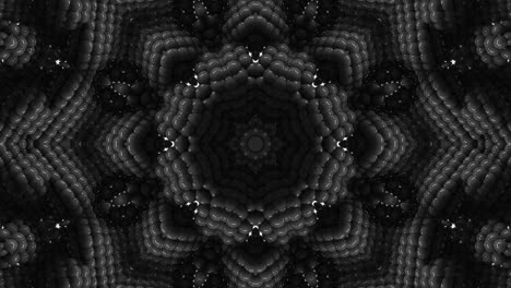 3d looped balls texture. abstract ornate decorative background. hypnotic trendy kaleidoscope.