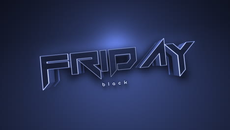 dark monochrome black friday text on dark blue gradient