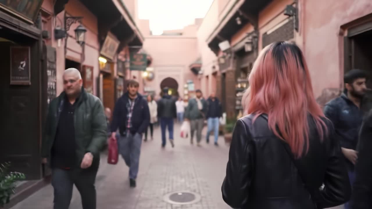 A Vibrant Stroll Through a Colorful Marketplace: Capturing the Essence of Urban Exploration and Cultural Heritage in a Bustling Souk