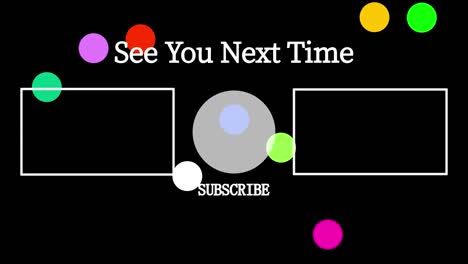 colorful ball sphere end card ending screen motion graphics