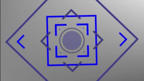 animación del texto de inicio de la prensa sobre formas geométricas de neón sobre fondo gris