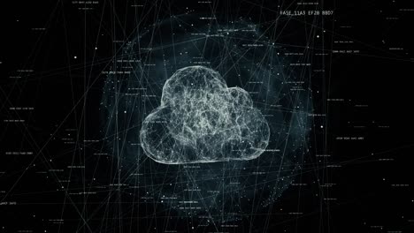 cloud computing, tech animation of cloud symbol