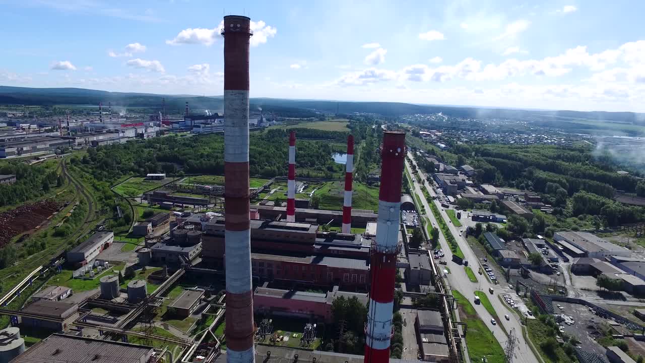 воздушный вид промышленной зоны