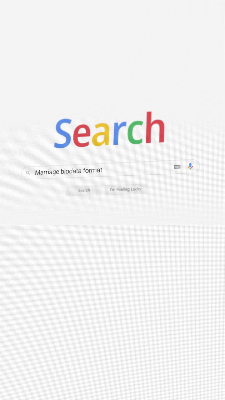 Video verticale di ricerca del formato per profilo matrimoniale sul browser Internet