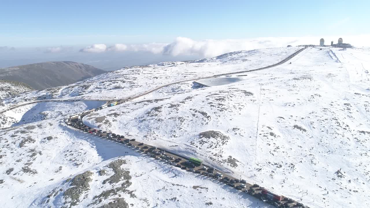pico de la montaña, serra da estrela, portugal. vista aérea