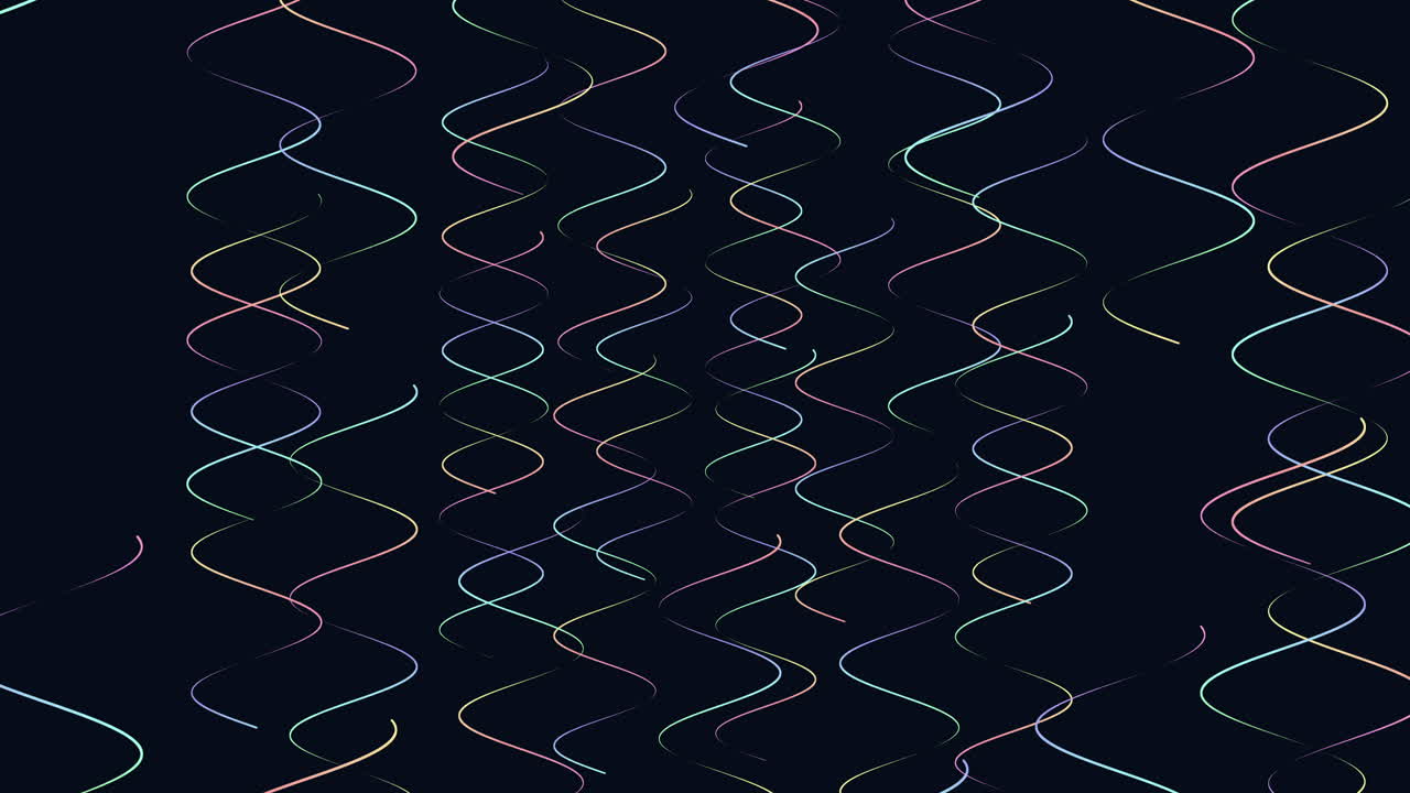 Colorful and dynamic wavy line pattern suitable as a vibrant background or design element for various projects, offering a lively and eye-catching visual appeal