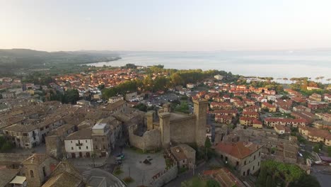 An-Aerial-View-Shows-A-Fort-In-Tuscany-Italy