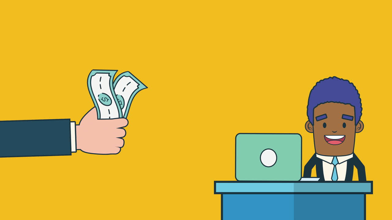 afro businessman worker with laptop