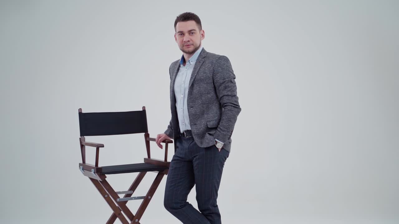 Casual businessman in studio. Studio shot of successful businessman isolated against background