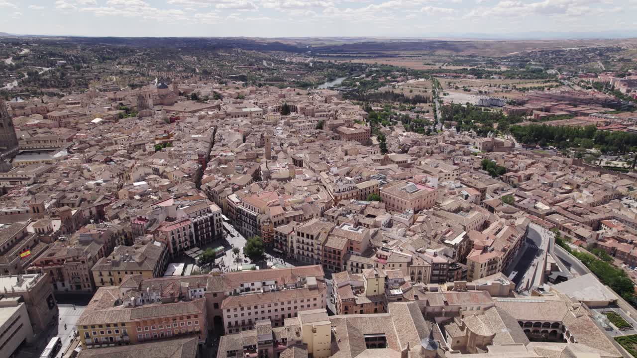 Tiheä kaupunkikuva Toledosta, Espanjasta