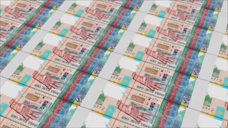 billetes de 200 tenge de kazajstán impresos por una imprenta de dinero