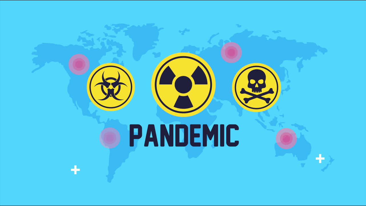 지구와 주의 신호 코로나19 팬데